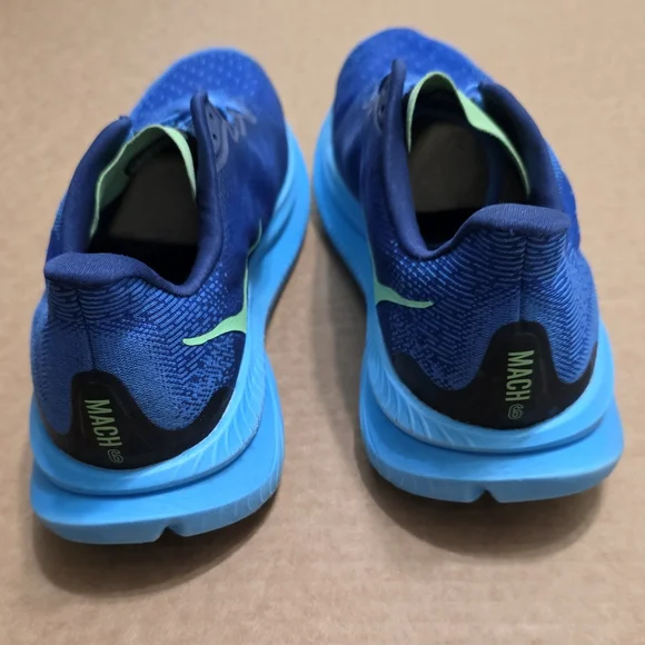 HOKA Men's Size 9D Mach 6 Virtual Blue/Bellwether Blue Running Shoes - Picture 4 of 6